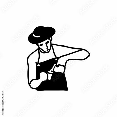barista vector icon