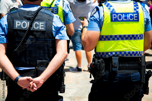 Foto Police Force Patrolling in the City