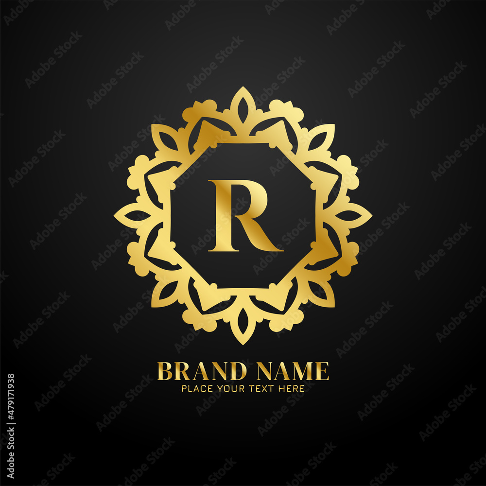 Letter R luxury brand logo concept design Letter R luxury brand logo concept design