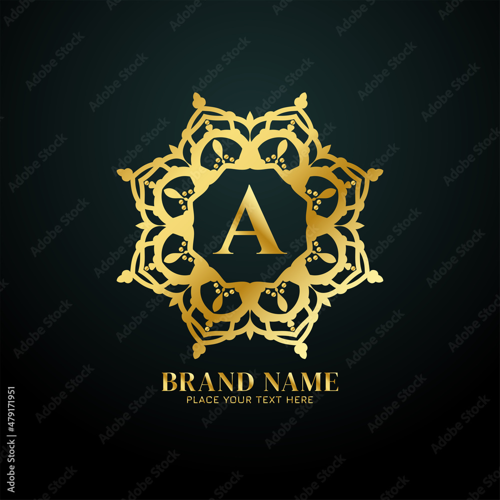Letter A luxury brand logo concept design Letter A luxury brand logo concept design