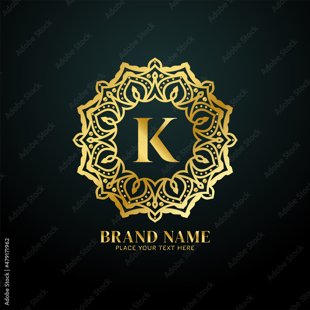 Letter K luxury brand logo concept design