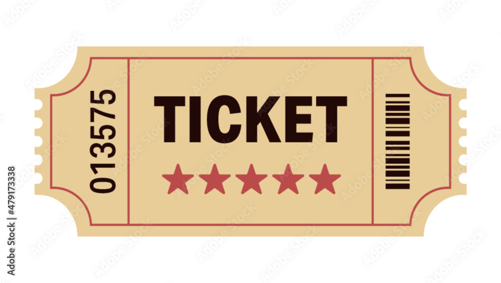Cinema ticket / biograf bilet, Vector - obrazy, fototapety, plakaty 