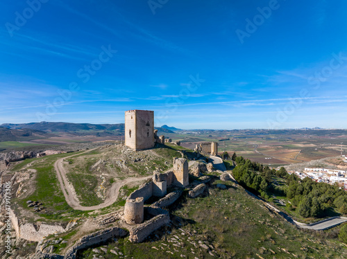 Antiguo castillo almohade de la Estrella en el municipio de Teba provincia de Málaga, España photo