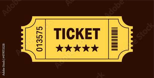 Cinema ticket vertical / biograf bilet lodret, Vector