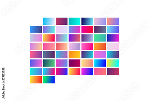 set gradient rectangle vector illustration