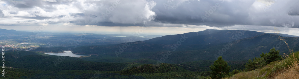 Cityscape of the Mountains of Madrid (Spain)