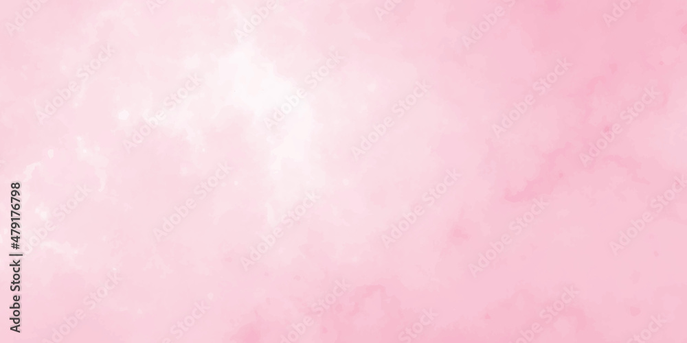 Abstract pink watercolor art hand paint on paper texture white background, Watercolor background. pink background with watercolor