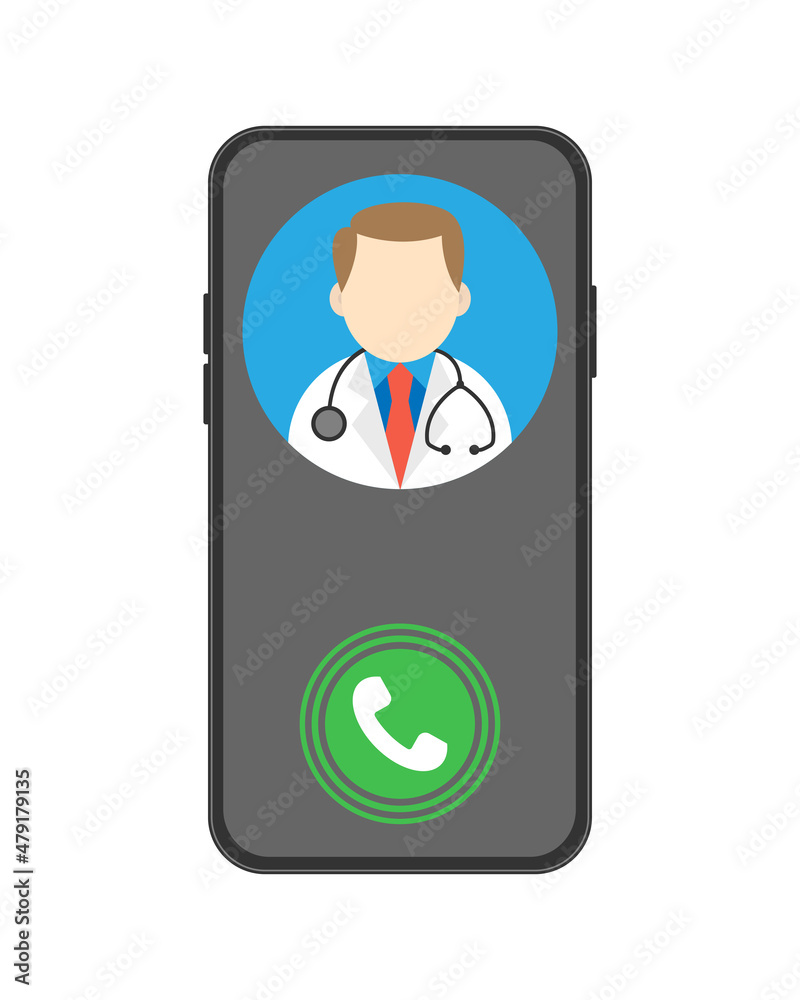 online doctor consultation, flat style, vector online doctor consultation, flat style, vector