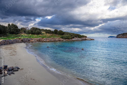 Tropical beach of Voulisma, Istron, Crete, Greece. photo