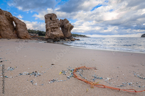 Tropical beach of Voulisma, Istron, Crete, Greece. photo