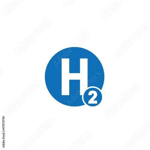 hydrogen icon symbol design vector isolated on white background.