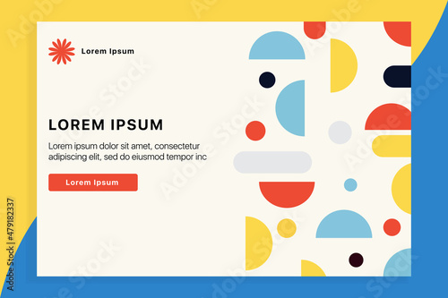 Bright design of the main page of the site, site layout, designer