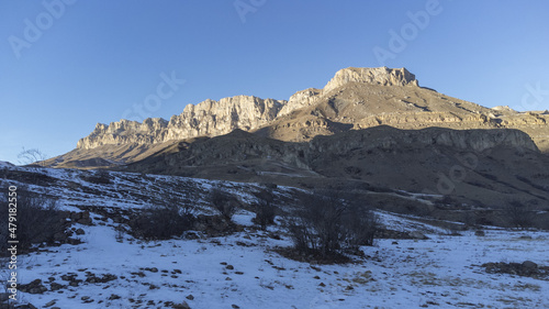 Mountains in winter, Russia, North Caucasus