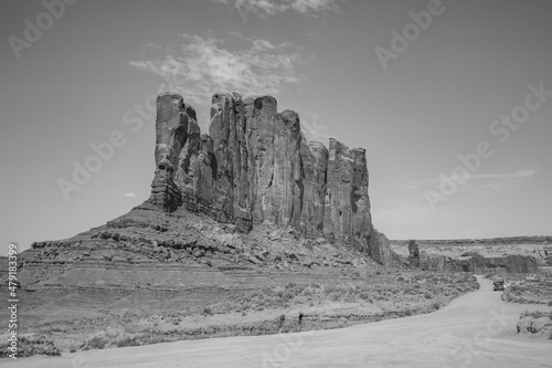 Camel Butte is a giant sandstone formation in the Monument valley that resembles a camel