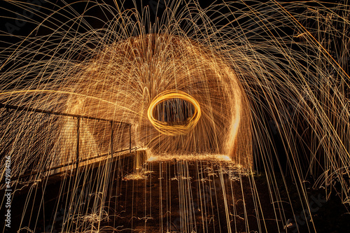 wire wool spinning