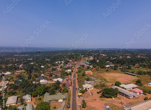 An aerial image of Umunze, Anambra showing the village and its environs photo