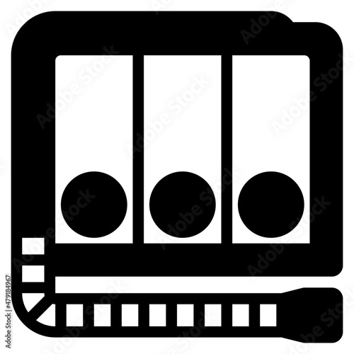 spirometer glyph icon