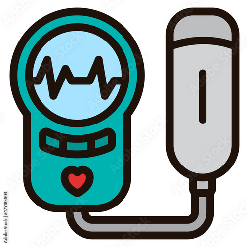 doppler fetal monitor filled outline icon photo