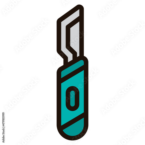 scalpel filled outline icon