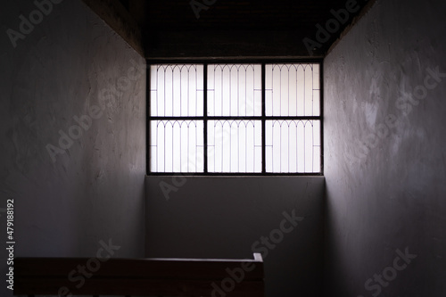 Light from a window in a dark room