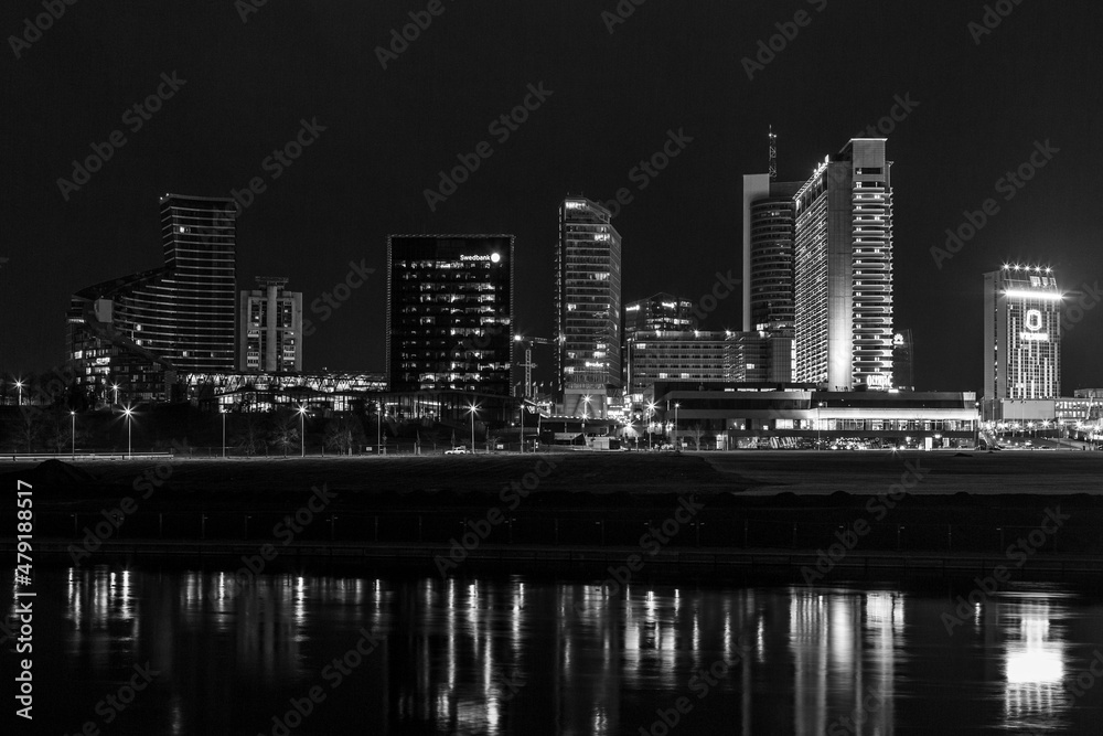 Fototapeta premium Buildings and monuments in Vilnius, Lithuania