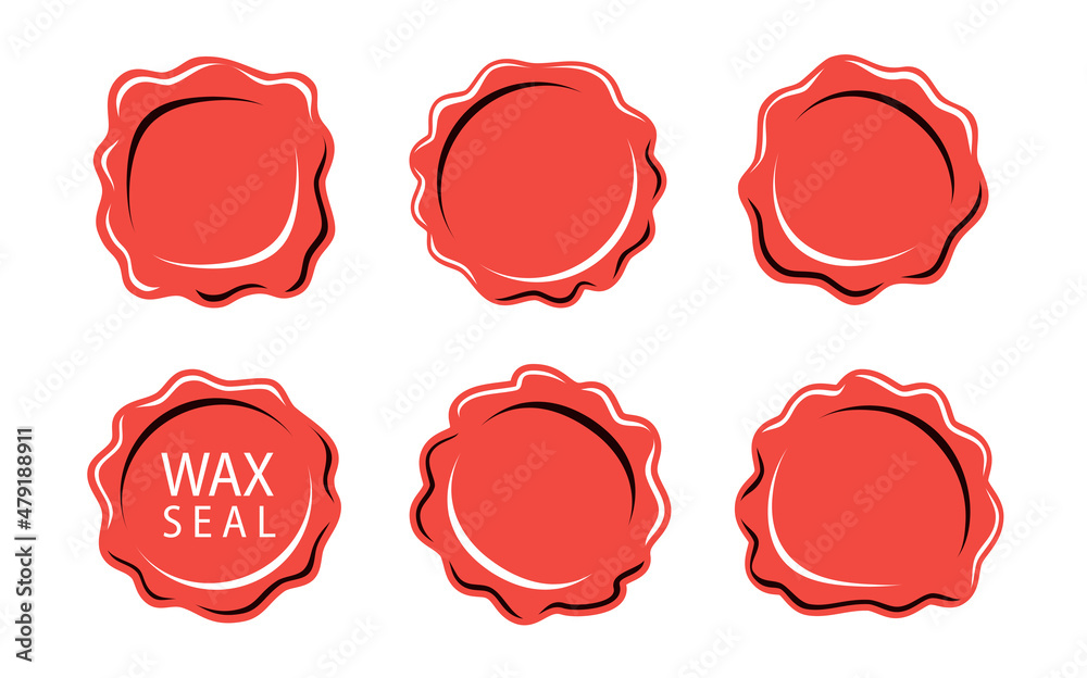 Wax stamps Set. Certification and Protection, guarantee and quality marks. Isolated vector design elements vector Wax stamps Set. Certification and Protection, guarantee and quality marks. Isolated vector design elements vector
