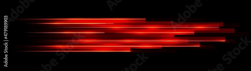 Neon abstract background. Texture red glowing rectangles, geometric shapes, LED strip design. Technology background, straight lines, shooting stars, milky way, splash screen. Vector illustration
