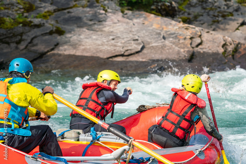 Wallpaper Mural Two girls are padling in extreme river. Happiness and water sports concept. Torontodigital.ca