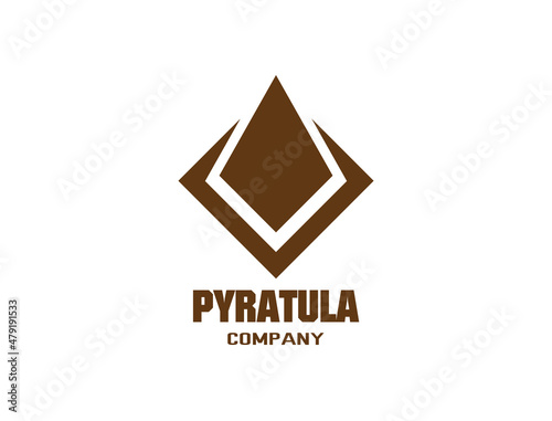 A mix of pyramid and trident spear for pyramid and trident logo