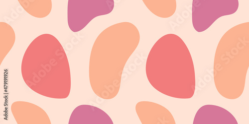 Abstract vector pattern with scribble shapes in doodle style in pastel trendy colors as a template for textile or web headers and banners or flyers. Seamless texture