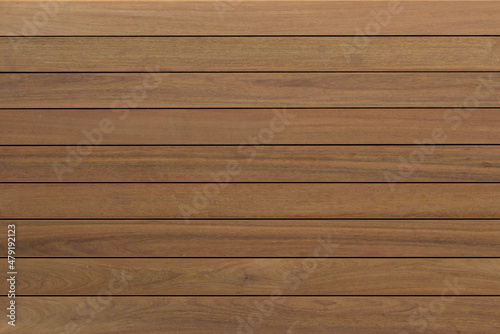 Exterior wooden decking or flooring isolated on white background photo