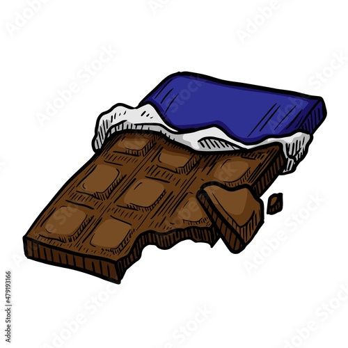 Chocolate vector illustration isolated on white background
