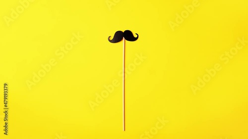 stop motion changing carnival mustache and lip masks for photo booth or party photo