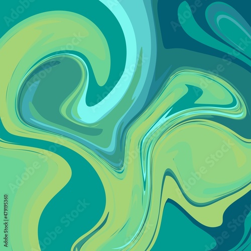 green color psychedelic fluid art abstract background concept design vector illustration
