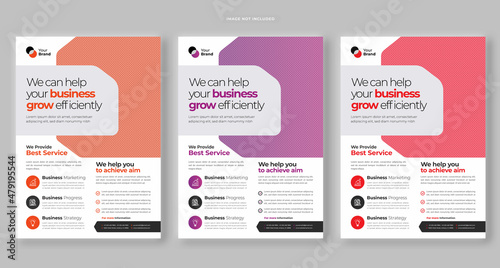 Business Flyer Corporate Flyer Template Geometric shape Flyer Circle Abstract Colorful concepts