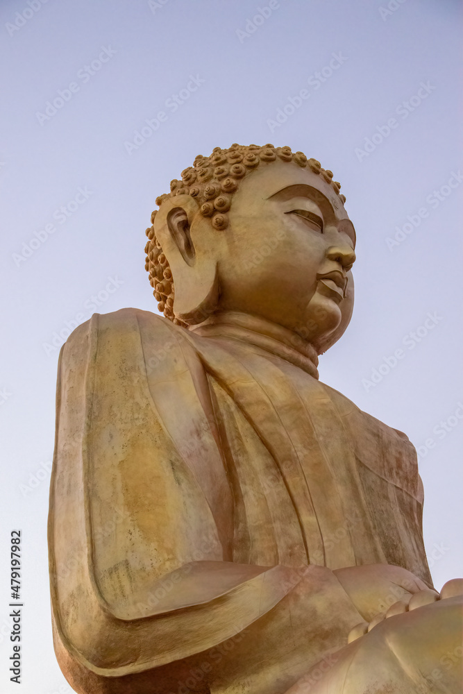 Large golden buddha statue