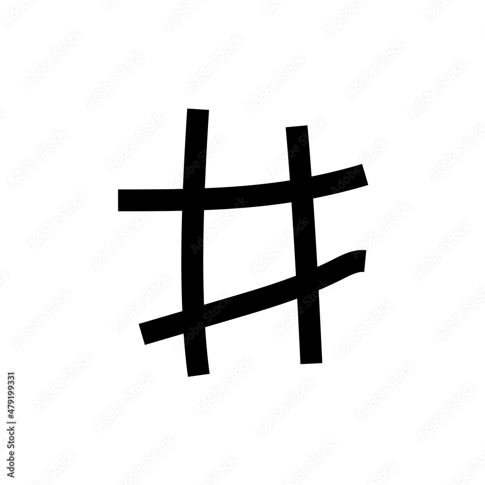 Fototapeta premium Abstract geometric grid or hashtag shape