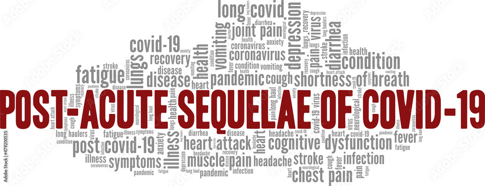 POSC - Post Acute Sequelae Covid-19 conceptual vector illustration word cloud isolated on white background. POSC - Post Acute Sequelae Covid-19 conceptual vector illustration word cloud isolated on white background.