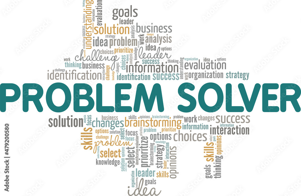 Problem Solver conceptual vector illustration word cloud isolated on white background.
