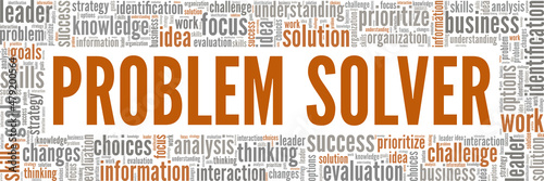 Problem Solver conceptual vector illustration word cloud isolated on white background.