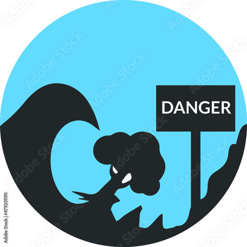 tsunami warning symbol icon