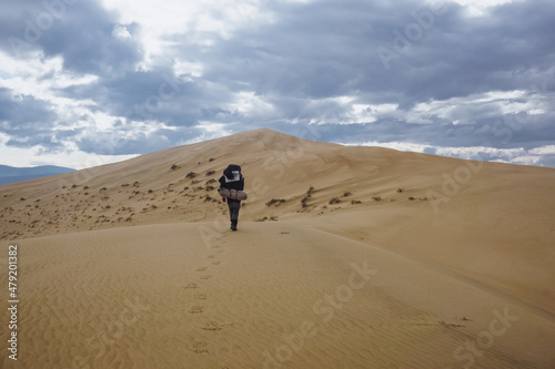 Traveler in the Chara desert
