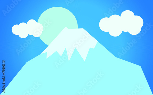 white clouds on blue sky illustration