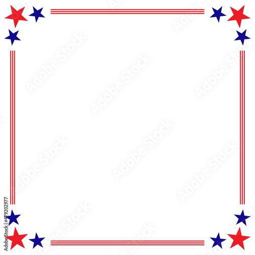 American flag symbols patriotic border frame with copy space for your text.	
