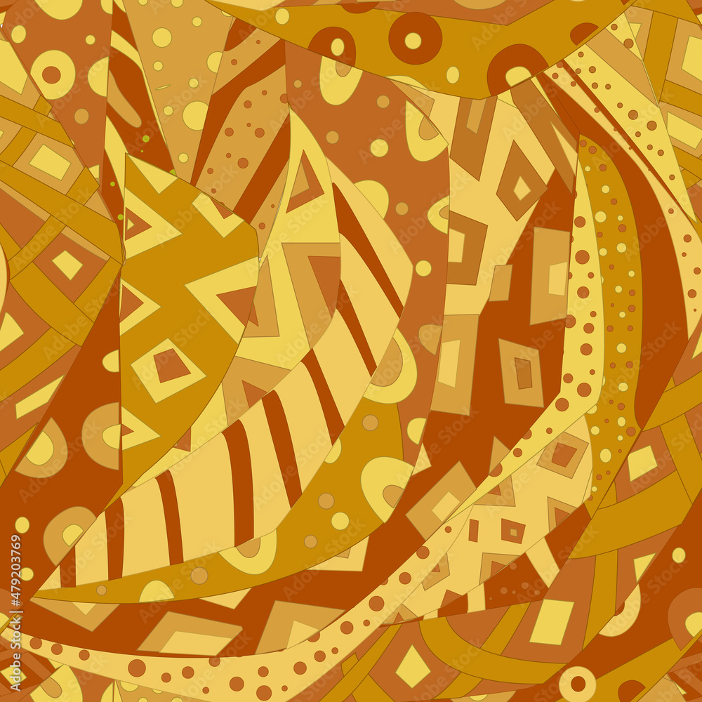 Obraz premium abstract golden seamless texture with geometric pattern