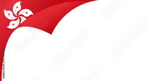 Corner waving Hong Kong  flag  isolated  on png or transparent background,Symbol of Hong Kong,template for banner,card,advertising ,promote,and business matching country poster, vector illustration