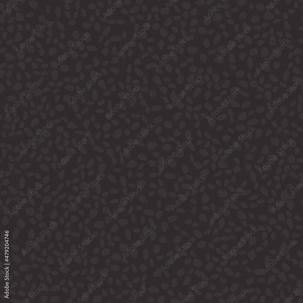 Vector illustration of a coffee bean pattern. Seamless texture on brown background.