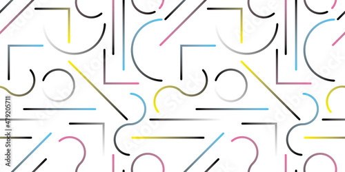 Stylish lines background. Seamless pattern.Vector. スタイリッシュなラインのパターン
