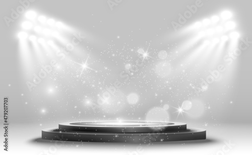 Vector winner podium sports symbols.	