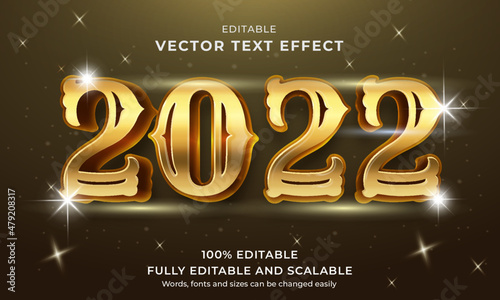 2022 Text effect gold